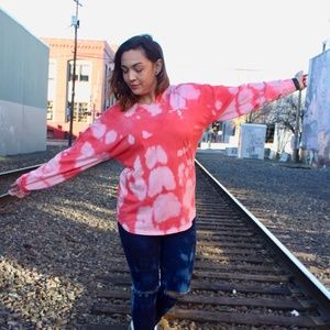 Long Beach Jersey handmade and bleached